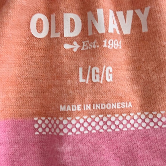 Old Navy Women’s Strapless Dress LG Pink Orange Casual Striped Colorful Summer - Picture 6 of 8